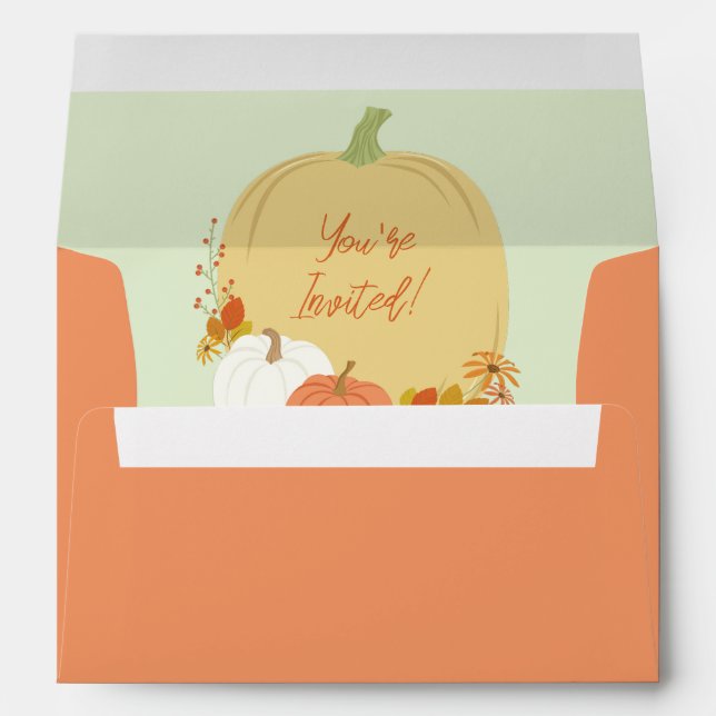 Pumpkin Baby Shower Fall Envelope (Back (Bottom))