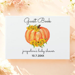 Pumpkin Baby Shower Fall Guest Book 