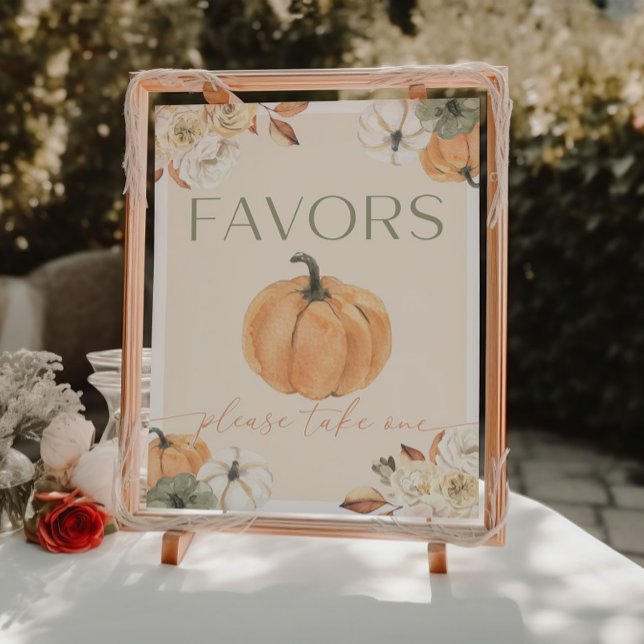 Pumpkin Baby Shower Favours Sign (Creator Uploaded)