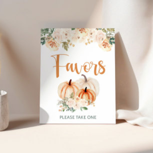 Pumpkin Baby Shower Favours Sign
