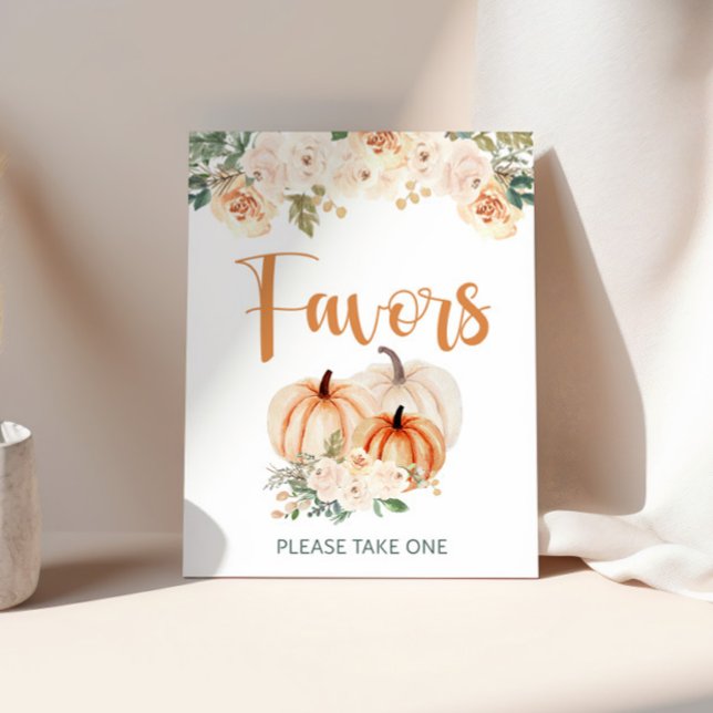 Pumpkin Baby Shower Favours Sign (Creator Uploaded)
