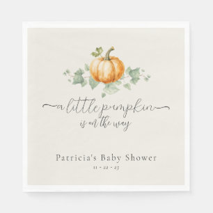 Pumpkin Baby Shower Gender Neutral Napkins
