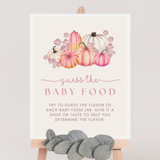 Pumpkin Baby Shower Guess the Baby Food Game Sign (Creator Uploaded)