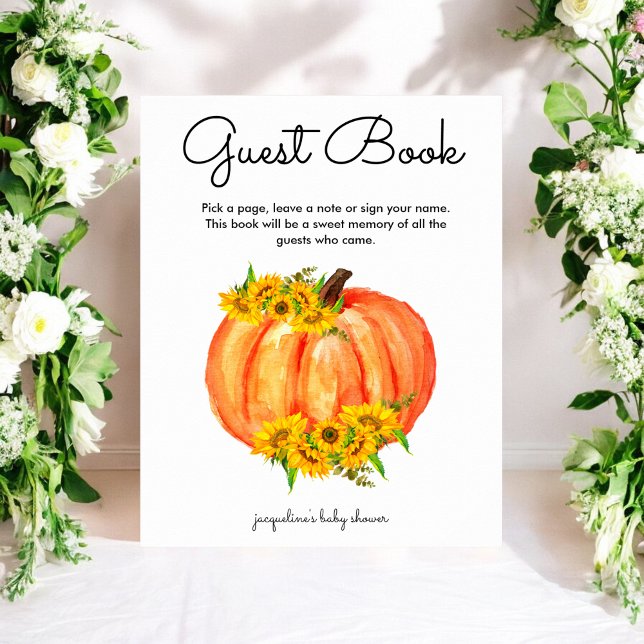 Pumpkin Baby Shower Guest Book  (Creator Uploaded)