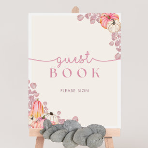 Pumpkin Baby Shower Guest Book Sign