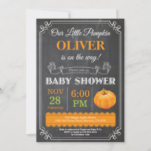 Pumpkin Baby Shower Invitation