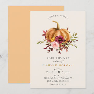 Pumpkin Baby Shower invitation