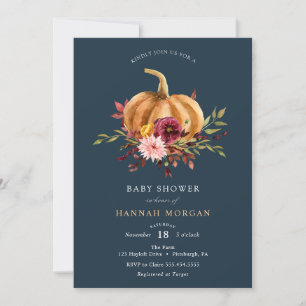 Pumpkin Baby Shower invitation