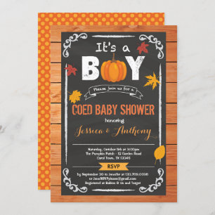 Pumpkin Baby Shower invitation