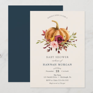 Pumpkin Baby Shower invitation