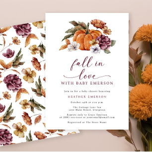 Pumpkin Baby Shower Invitations