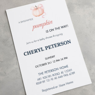 Pumpkin Baby Shower Invite – Cute & Custom!