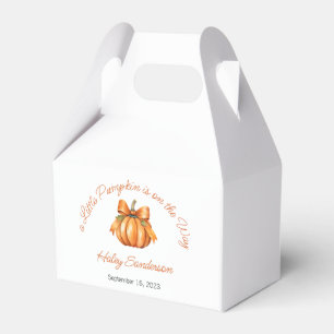 Pumpkin Baby Shower, Little Pumpkin is on the Way Favour Box