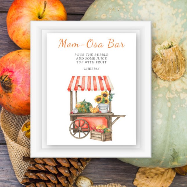 Pumpkin baby shower - Mum-osa bar Poster (Creator Uploaded)