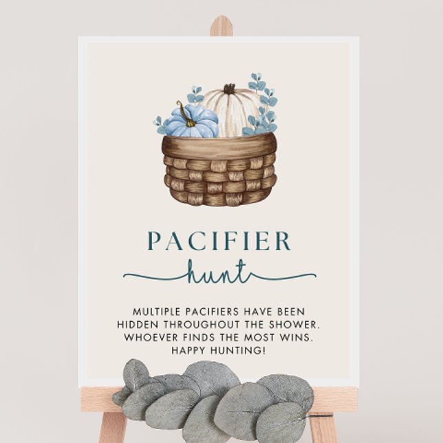 Pumpkin Baby Shower Pacifier Hunt Game Sign (Creator Uploaded)