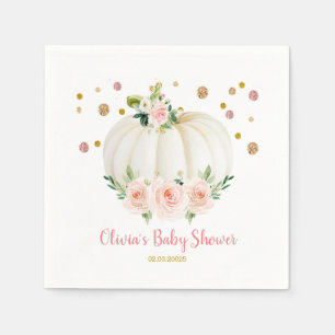 Pumpkin Baby Shower Paper Napkin