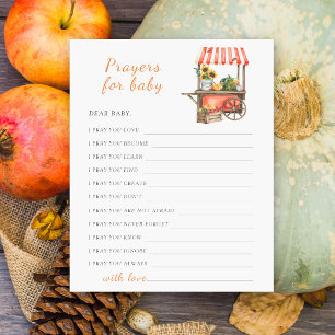 Pumpkin baby shower Prayers for baby 