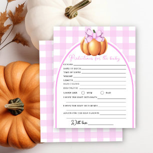 Pumpkin baby shower - predictions and advice baby