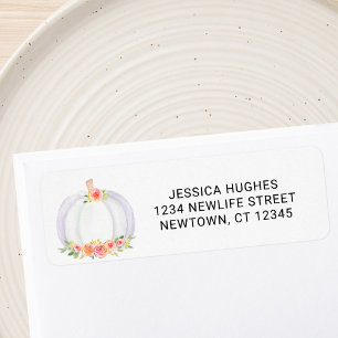 Pumpkin Baby Shower Return Address