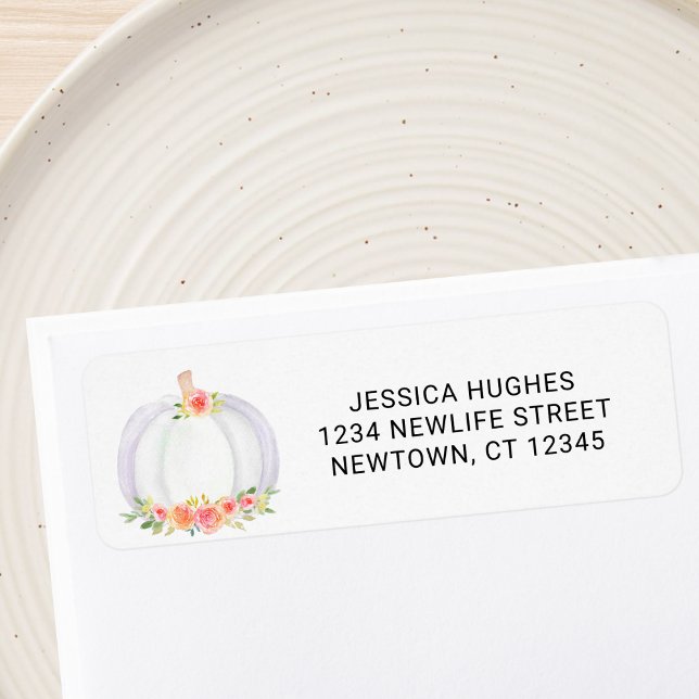 Pumpkin Baby Shower Return Address  (Creator Uploaded)