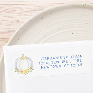 Pumpkin Baby Shower Return Address