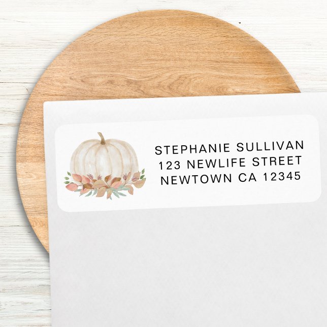 Pumpkin Baby Shower Return Address (Creator Uploaded)