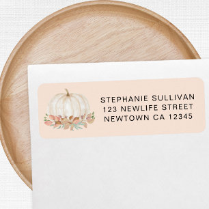 Pumpkin Baby Shower Return Address