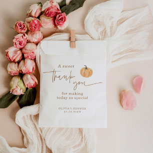 Pumpkin Baby Shower Thank You Favours, Fall Baby Favour Bags