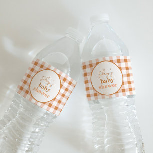 Pumpkin Baby Shower Water Bottle Labels