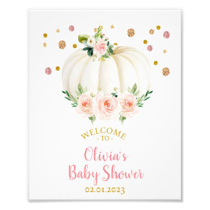 Pumpkin Baby Shower Welcome Sign