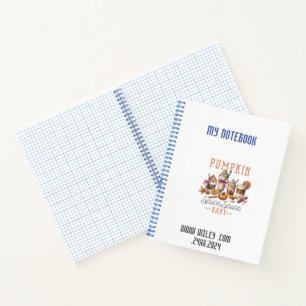pumpkin baby spice spiral notebook