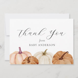 Pumpkin Baby Thank You Card