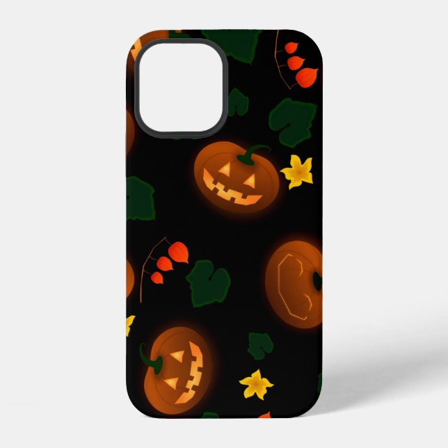 Pumpkin background halloween dark iPhone case (Back)