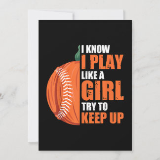 Pumpkin Baseball Play Like Girl Costume Easy Save The Date