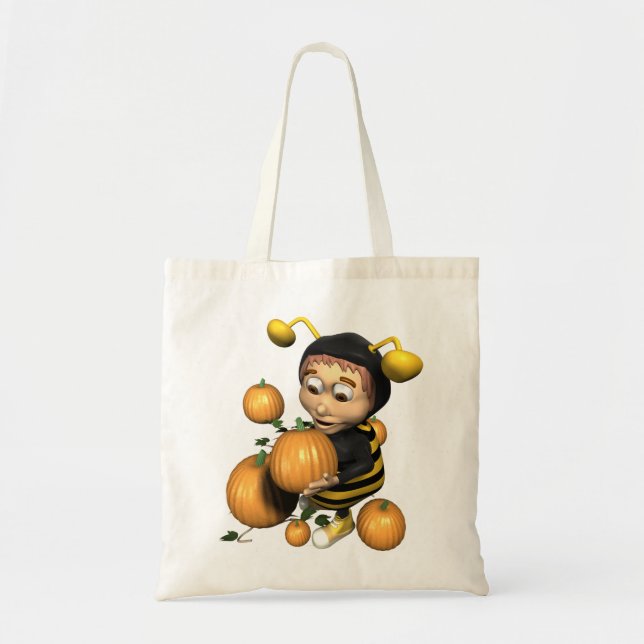 Pumpkin Bee Tote Bag (Front)