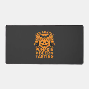 Pumpkin Beer Tasting Halloween Party Design Desk Mat