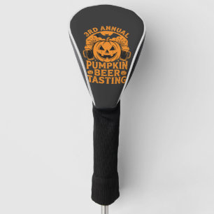 Pumpkin Beer Tasting Halloween Party Design Golf Head Cover