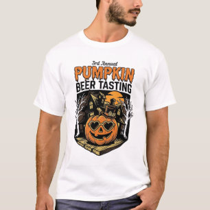 Pumpkin Beer Tasting Vintage Halloween Event Shirt