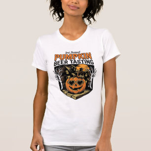 Pumpkin Beer Tasting Vintage Halloween Event Shirt
