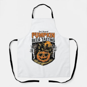 Pumpkin Beer Tasting Vintage Halloween Event Shirt Apron