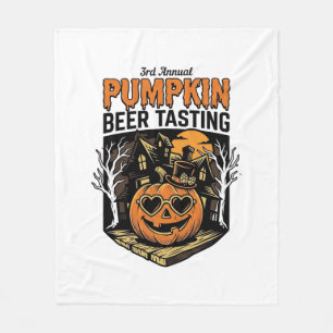 Pumpkin Beer Tasting Vintage Halloween Event Shirt Fleece Blanket