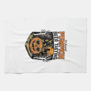 Pumpkin Beer Tasting Vintage Halloween Event Shirt Tea Towel