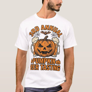 Pumpkin Beer Tasting Vintage Halloween Shirt Desig