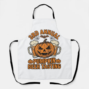 Pumpkin Beer Tasting Vintage Halloween Shirt Desig Apron