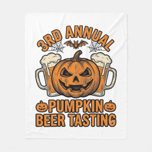 Pumpkin Beer Tasting Vintage Halloween Shirt Desig Fleece Blanket