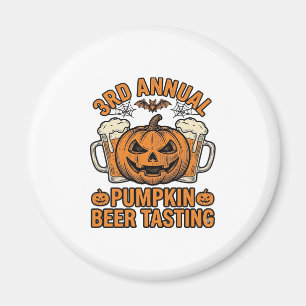 Pumpkin Beer Tasting Vintage Halloween Shirt Desig Magnet