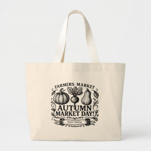 Pumpkin, Beet & Squash Autumn! Personalized Large Tote Bag