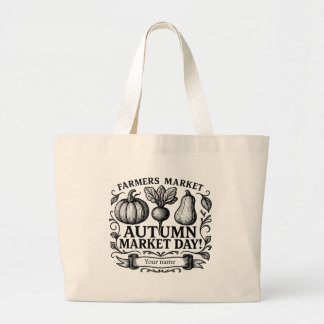 Pumpkin, Beet & Squash Autumn! Personalized Large Tote Bag