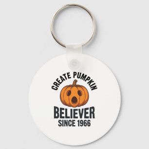 Pumpkin Believer Since 1966 Vintage Halloween Desi Key Ring