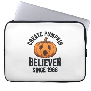Pumpkin Believer Since 1966 Vintage Halloween Desi Laptop Sleeve